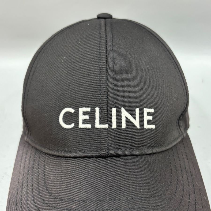 Celine黑底白字logo經典棒球帽 鴨舌帽-18
