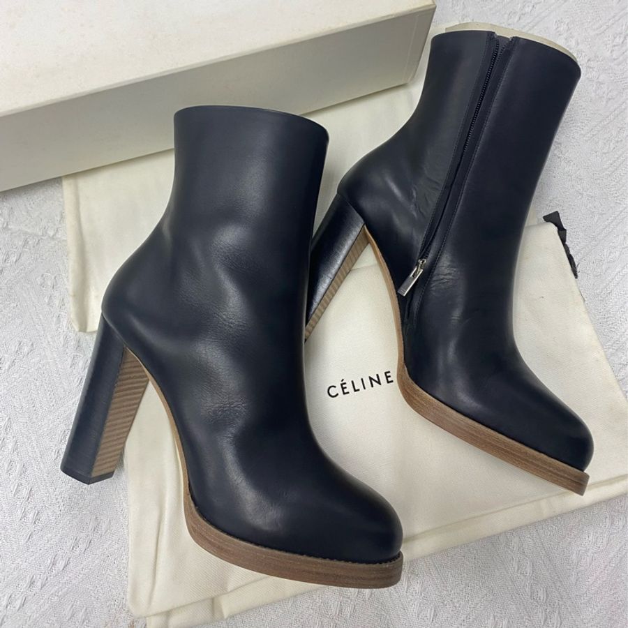 CELINE 黑色高跟 短靴 38碼-0