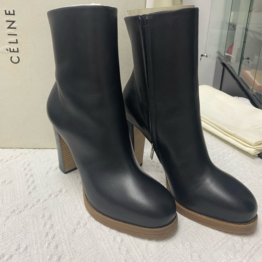 CELINE 黑色高跟 短靴 38碼-1