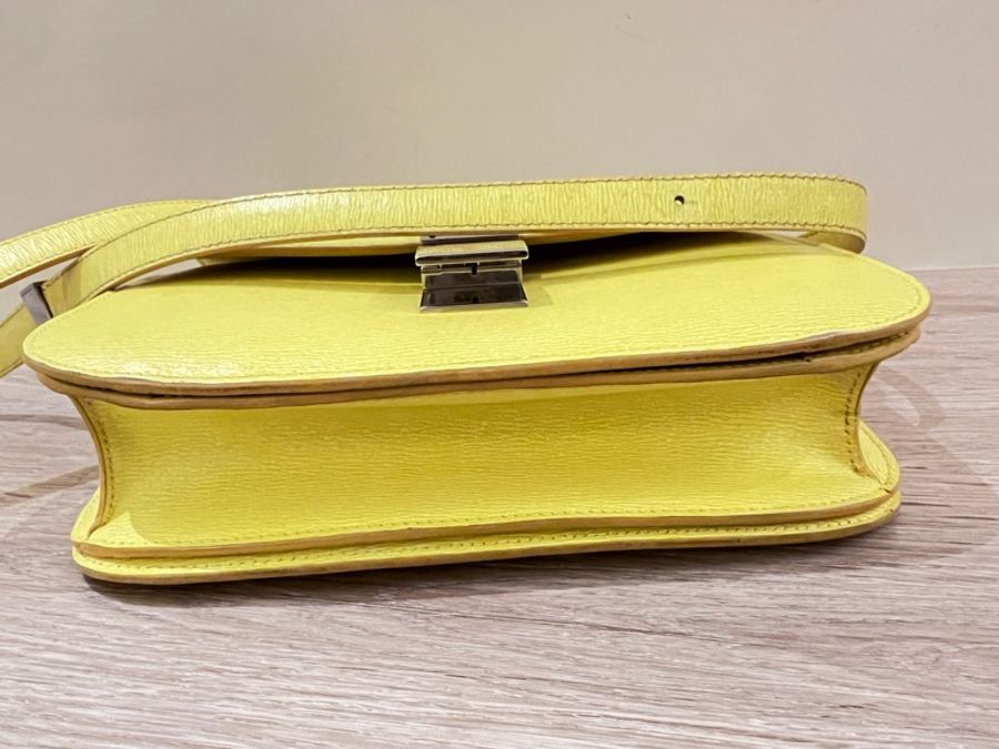 old Celine box 最經典的包 檸檬黃🍋霧銀釦-2