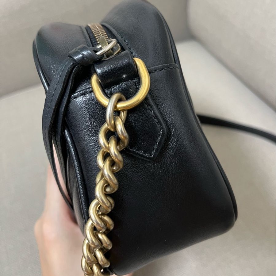 Gucci Marmont 黑色相機包-3