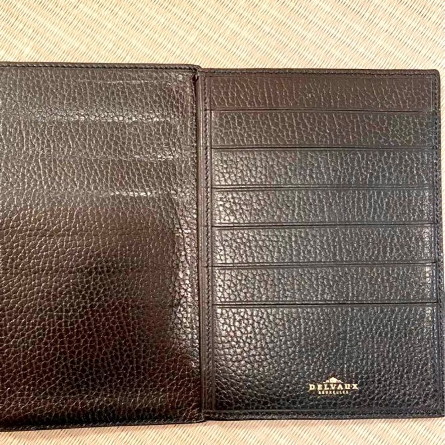DELVAUX比利時皇家御用品牌 三折簡約頂級真皮中性中短夾-0