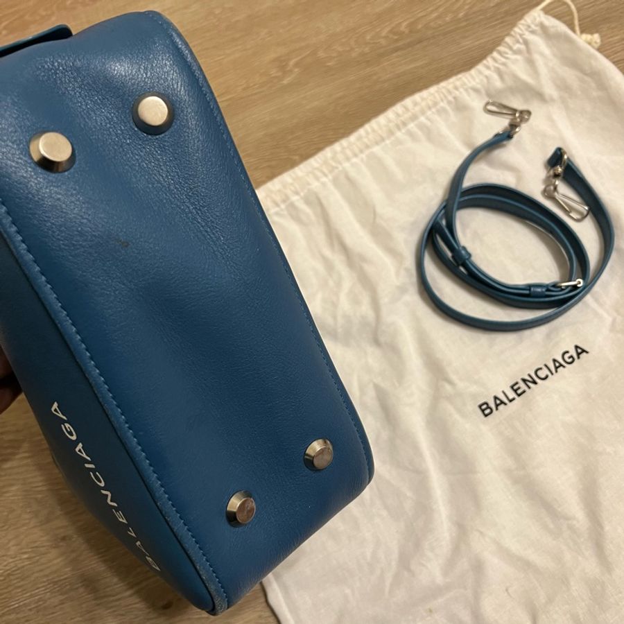 瑞奇二手精品 balenciaga 三角包 全牛皮 美品-5