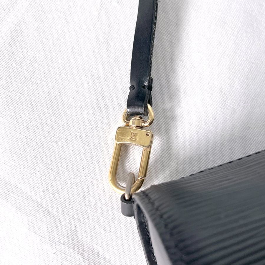 LOUIS VUITTON Epi Soufflot 黒色金扣小手挽袋 |日本中古 Vintage-5