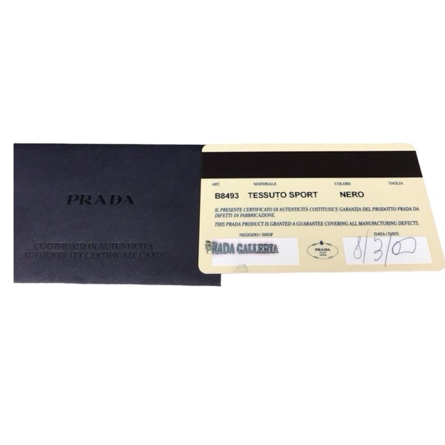 Prada 黑色尼龍手提包公事包鎖頭包 B8493-11
