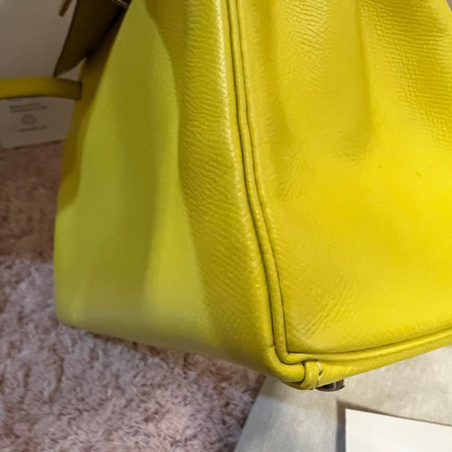 Hermes Kelly 35 拼色限量版🔥檸檬黃內拼珍珠灰🔥Limited Edition Bi-colur-14