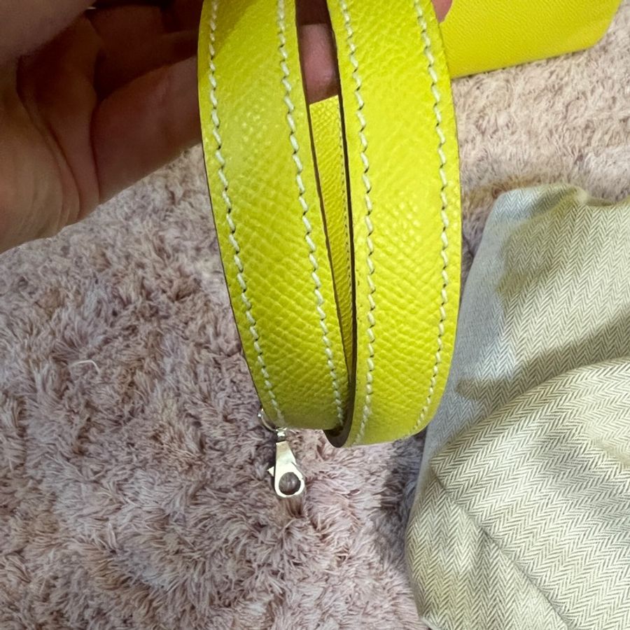 Hermes Kelly 35 拼色限量版🔥檸檬黃內拼珍珠灰🔥Limited Edition Bi-colur-18