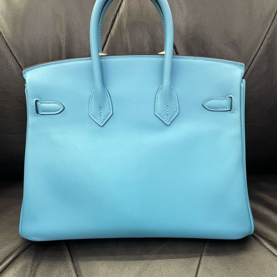 Hermes birkin 25 7N 糖果藍金扣-1