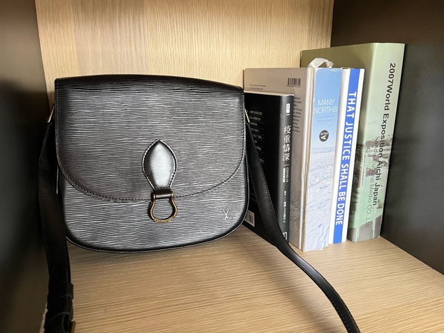 LV Vintage EPI 黑色馬鞍包 /牛鼻包-0