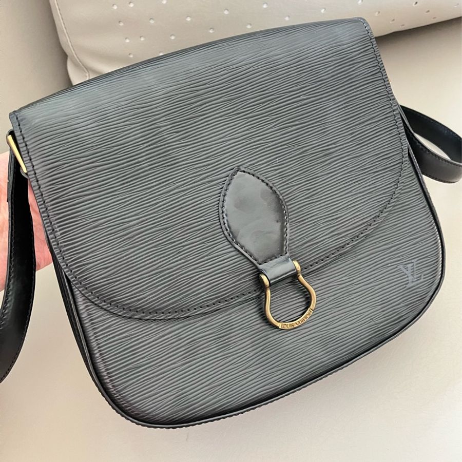 LV Vintage EPI 黑色馬鞍包 /牛鼻包-2