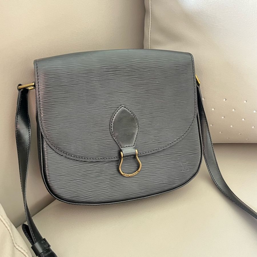 LV Vintage EPI 黑色馬鞍包 /牛鼻包-20