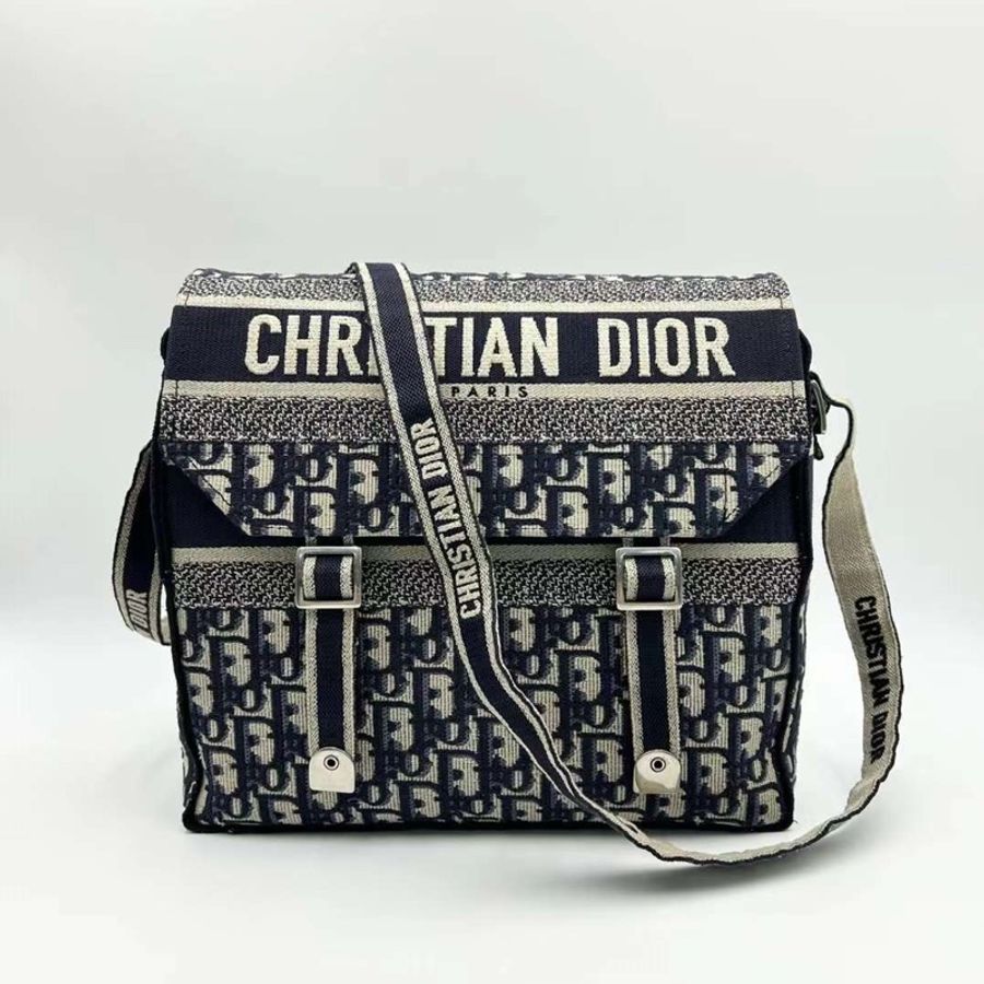 Diorcamp 中號 藍色 Dior Oblique 刺繡-0