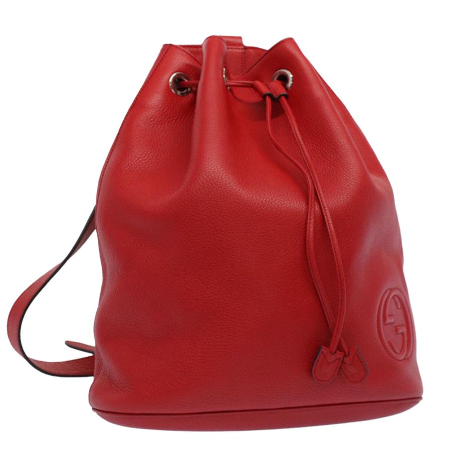 【日本直送】GUCCI Soho 背包 皮革 紅色 368588 正品 fm2801-0
