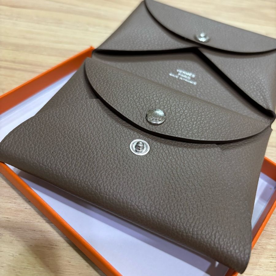 愛馬仕Calvi Duo 經典大象灰-8