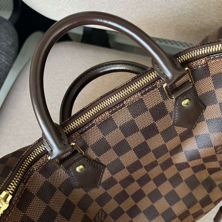LV speedy 35 monogram 棋盤格老花 九成五新-19