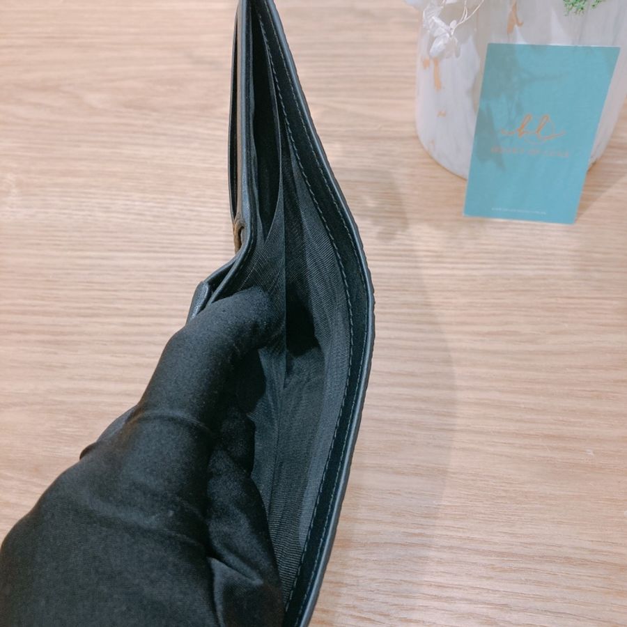 古馳 經典GG印花短款 可拆式 多卡位錢包 黑色牛皮-13