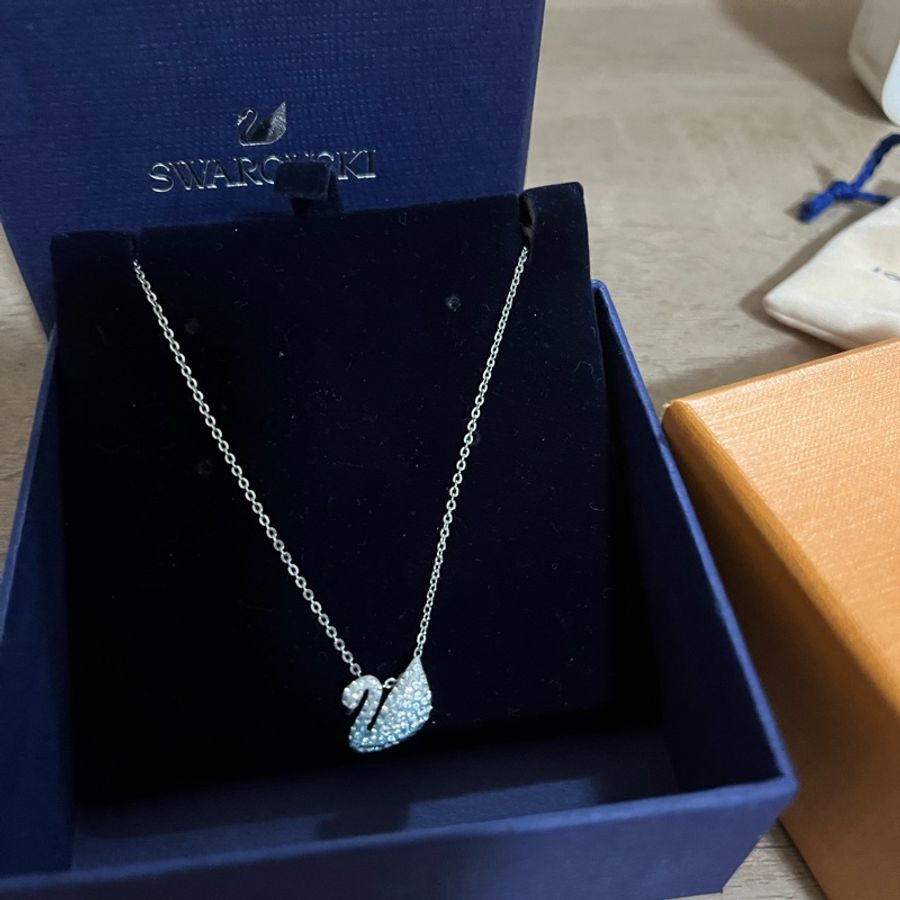 SWAROVSKI施華洛世奇藍天鵝項鍊-5