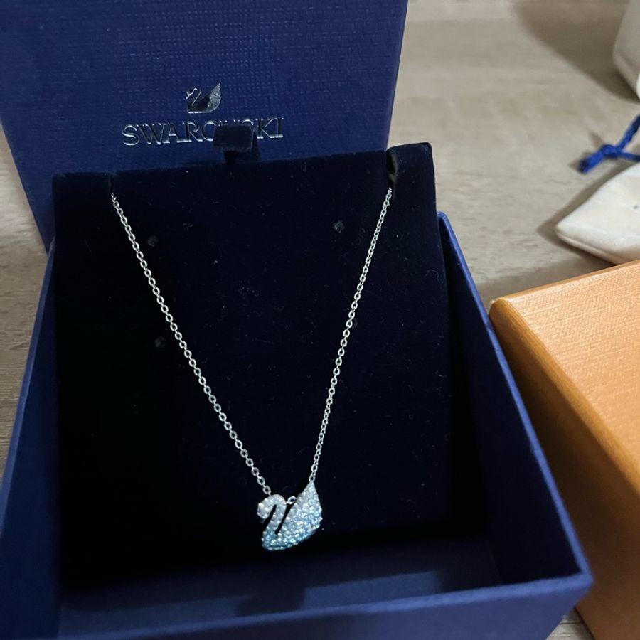 SWAROVSKI施華洛世奇藍天鵝項鍊-8