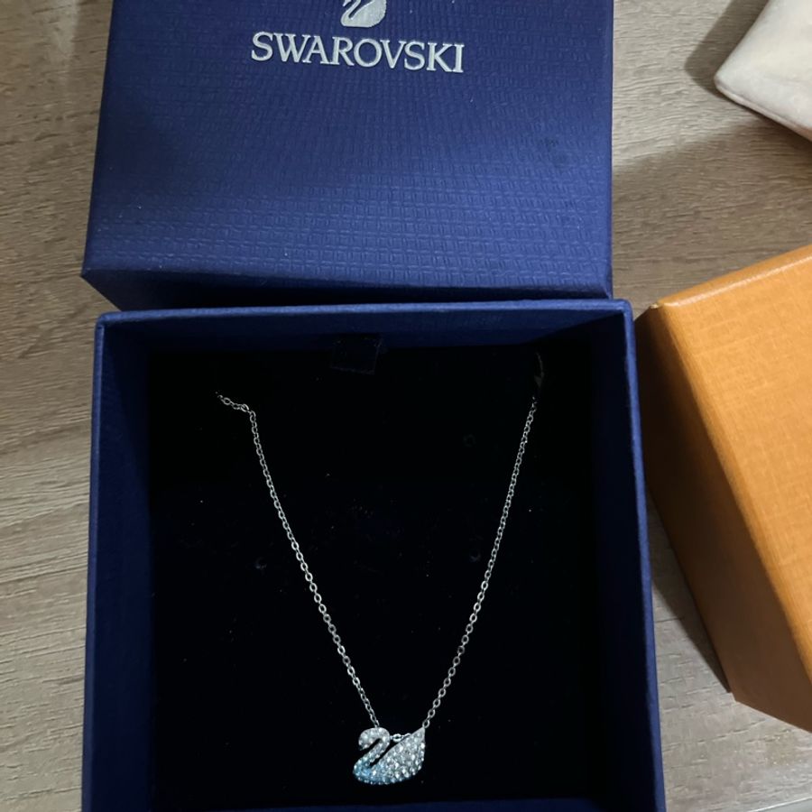 SWAROVSKI施華洛世奇藍天鵝項鍊-9