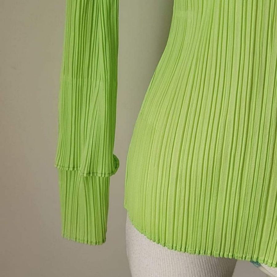 三宅一生Pleats Please 蘋果綠特殊造型袖3號(2022 2月款)-2