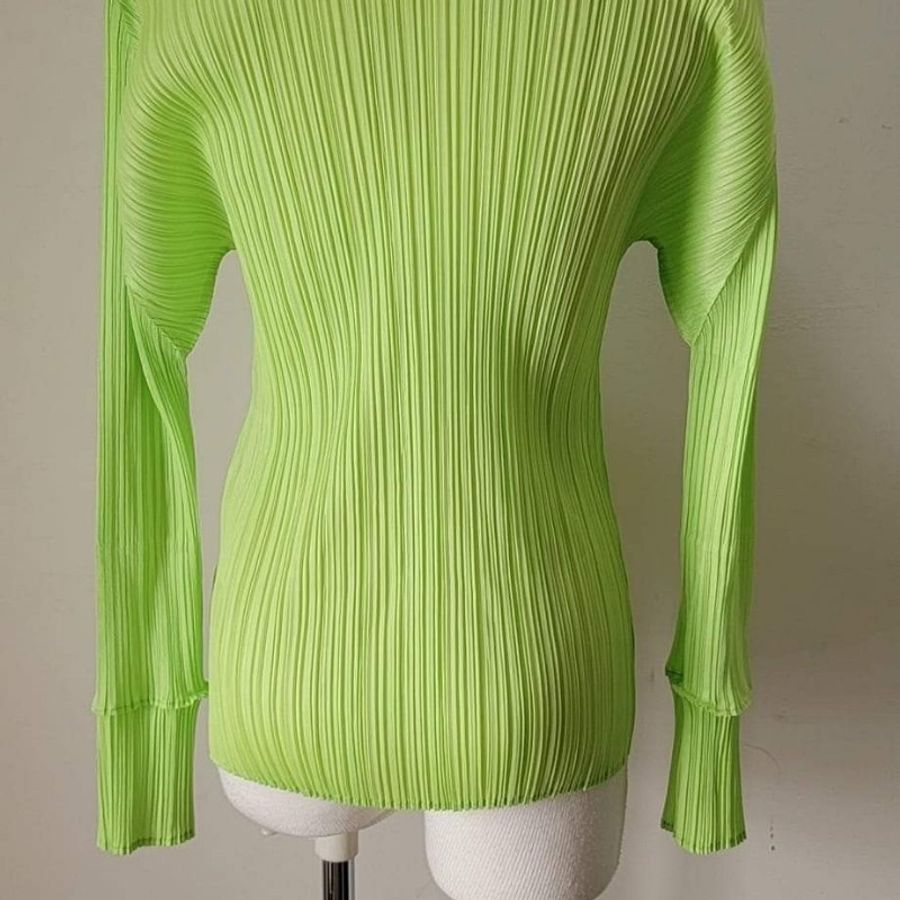 三宅一生Pleats Please 蘋果綠特殊造型袖3號(2022 2月款)-12