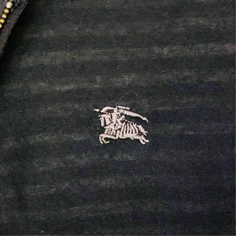 戰馬刺繡Burberry 純棉連帽外套(黑/M)-15