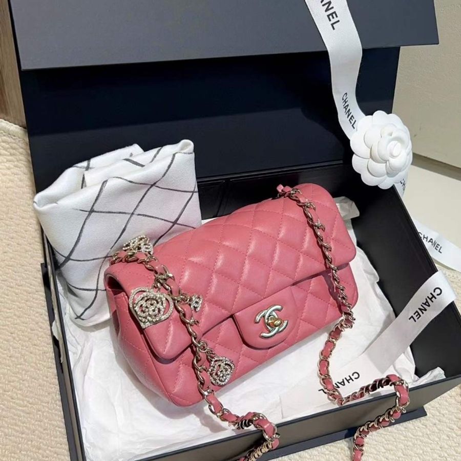 Chanel Classic Flap mini 20cm 香奈兒CF迷你20 粉色限定款-0