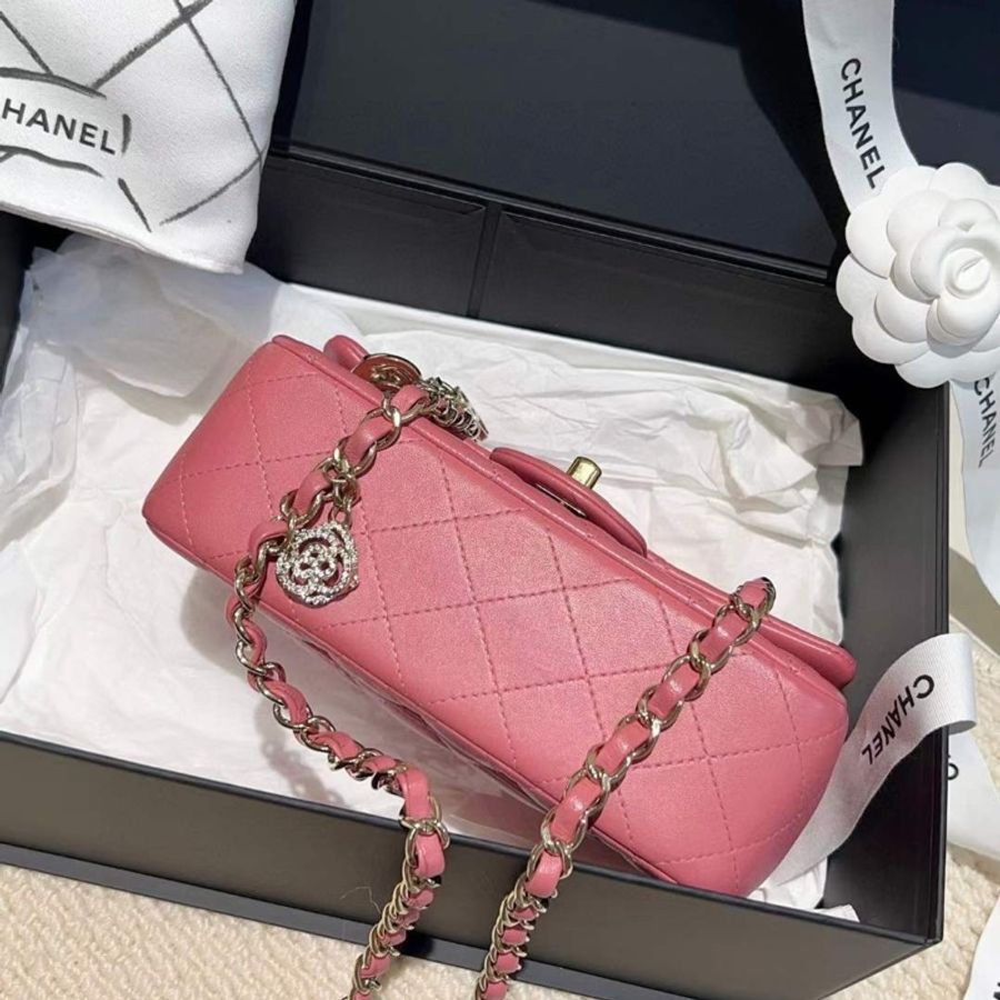 Chanel Classic Flap mini 20cm 香奈兒CF迷你20 粉色限定款-1