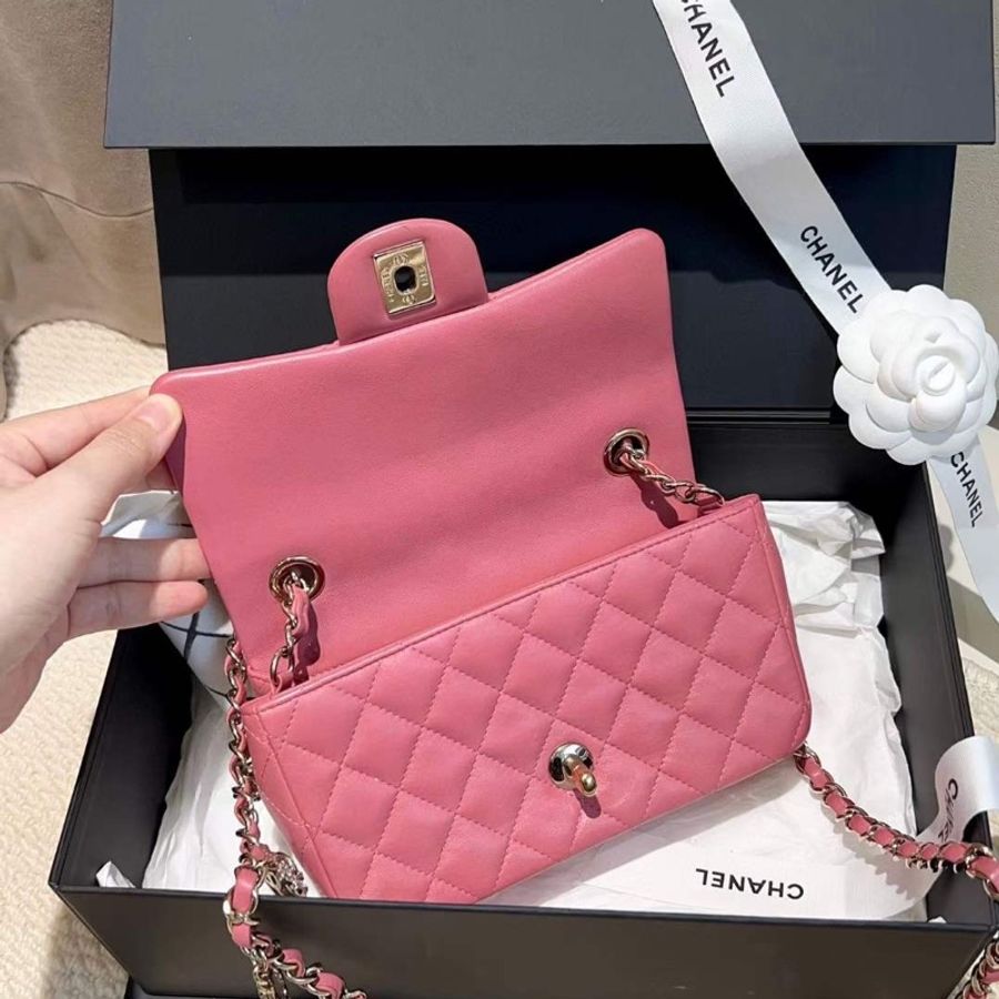 Chanel Classic Flap mini 20cm 香奈兒CF迷你20 粉色限定款-2