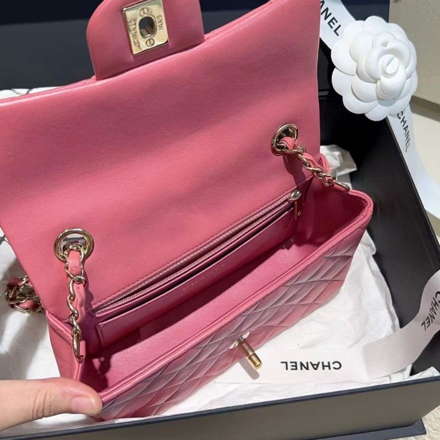 Chanel Classic Flap mini 20cm 香奈兒CF迷你20 粉色限定款-3