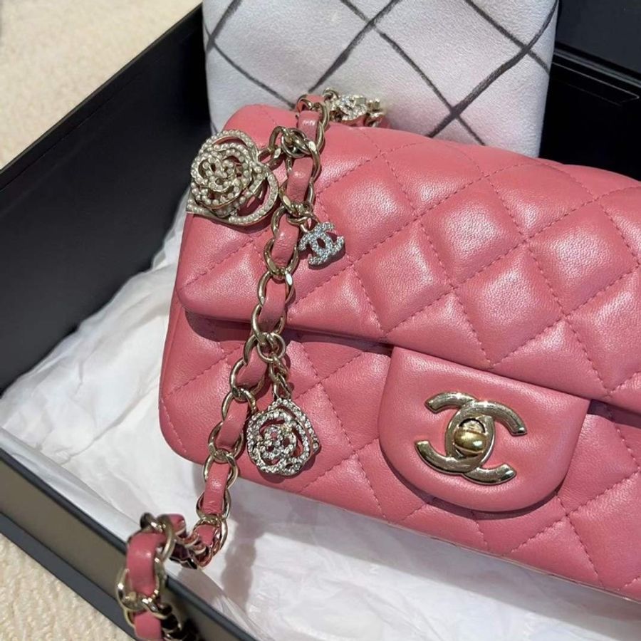 Chanel Classic Flap mini 20cm 香奈兒CF迷你20 粉色限定款-4