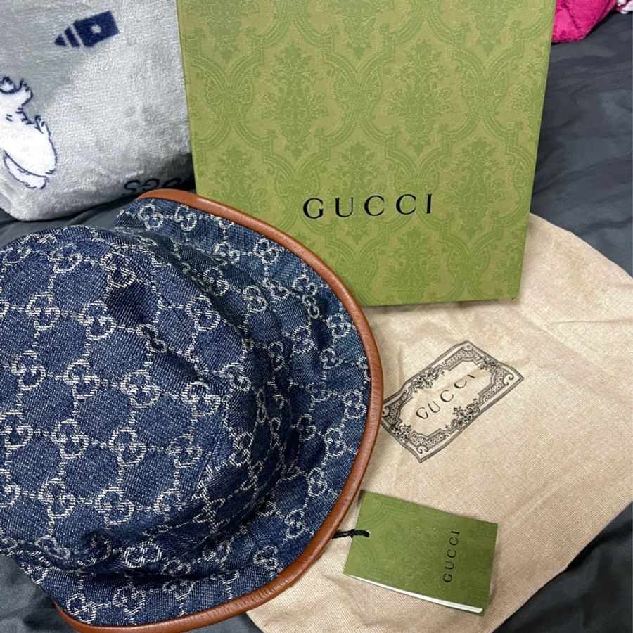 GUCCI 牛仔漁夫帽 M號-3
