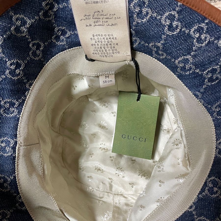 GUCCI 牛仔漁夫帽 M號-9