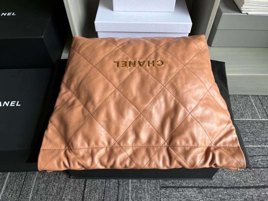 Chanel 22bag medium 23C 香奈兒垃圾包 中號 23C焦糖色-4