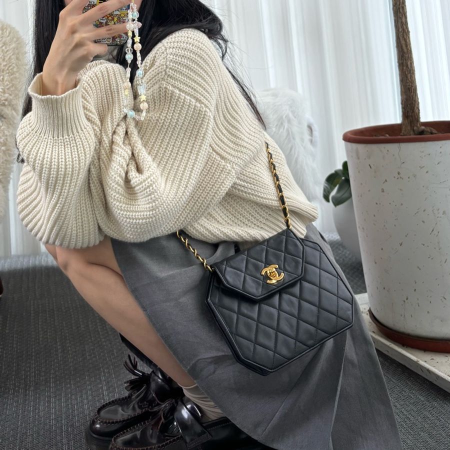 Chanel Vintage Octagon 香奈兒中古八角形包-5