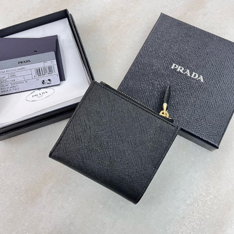 🎉限時降價🎉Prada 1ML047 Saffiano皮革卡夾短錢包 黑色-9