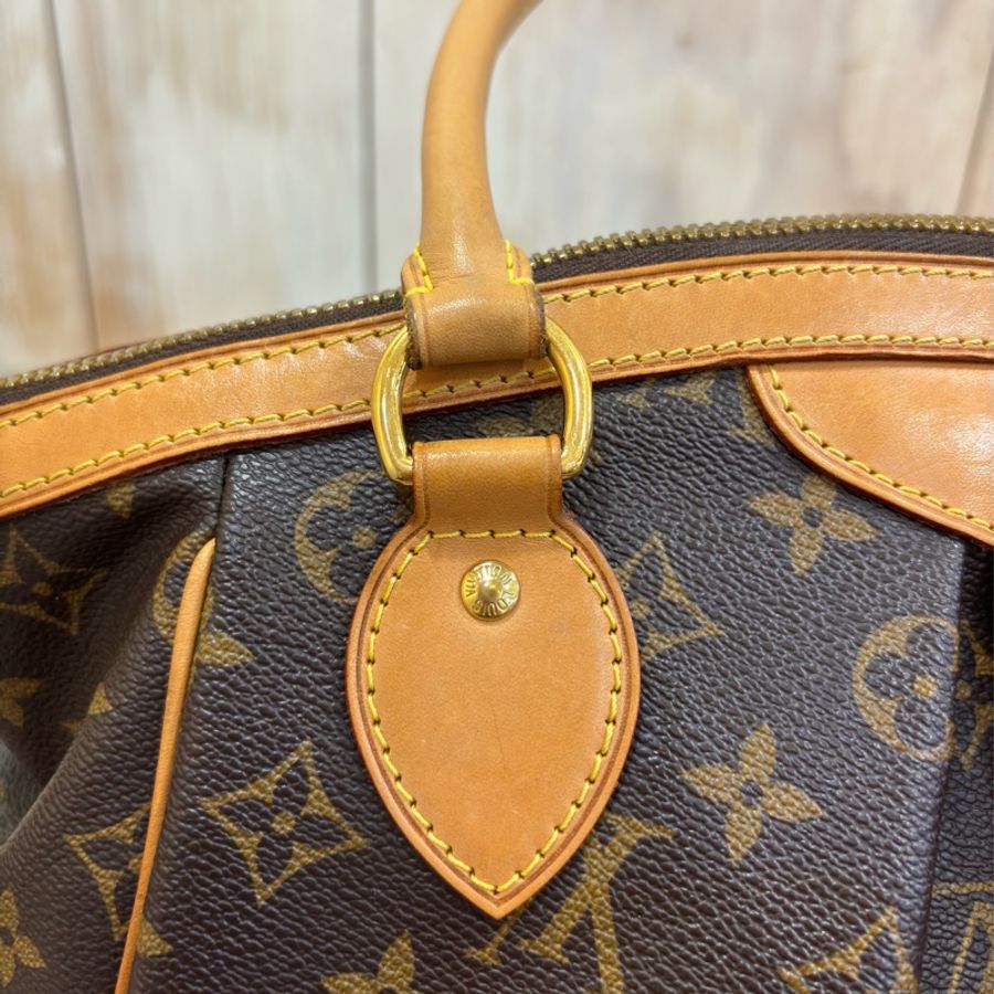LV M40143 原花 字紋 老花 拉鍊 抓皺 水餃包 手提包 元寶包 購物包-29