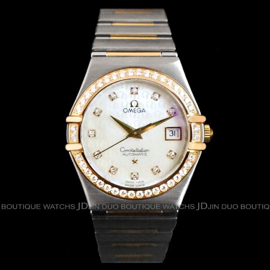 金鐸精品~2333 OMEGA 歐米茄 constellation 星座系列 50周年款 玫瑰金珍珠母貝面 自動上鍊女用鑽錶-0
