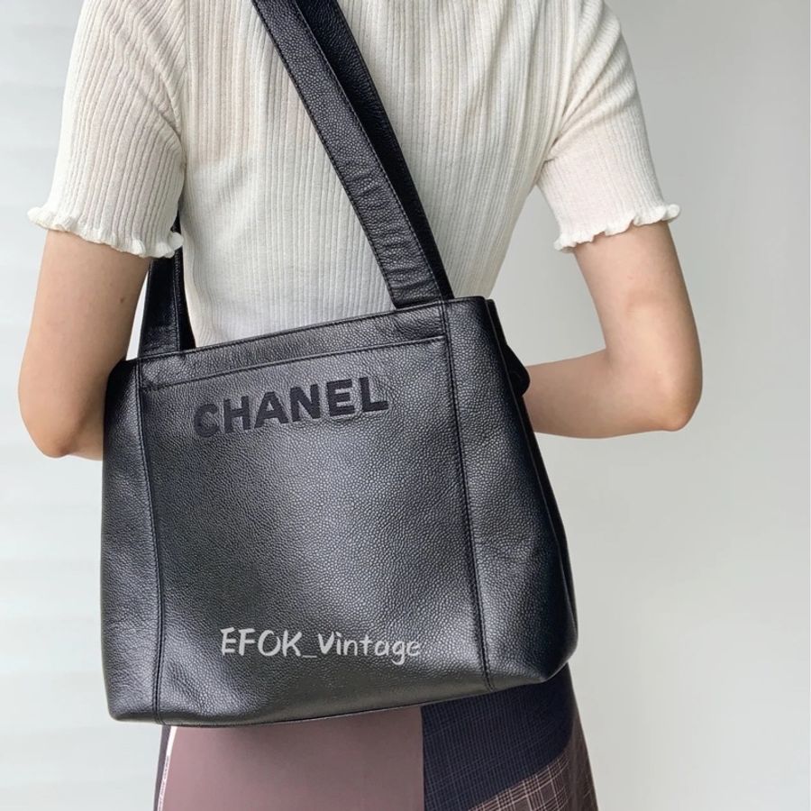 🔥全網最低大降價🔥 #Chanel #荔枝皮 刺繡 #tote #托特包 #單肩包-0