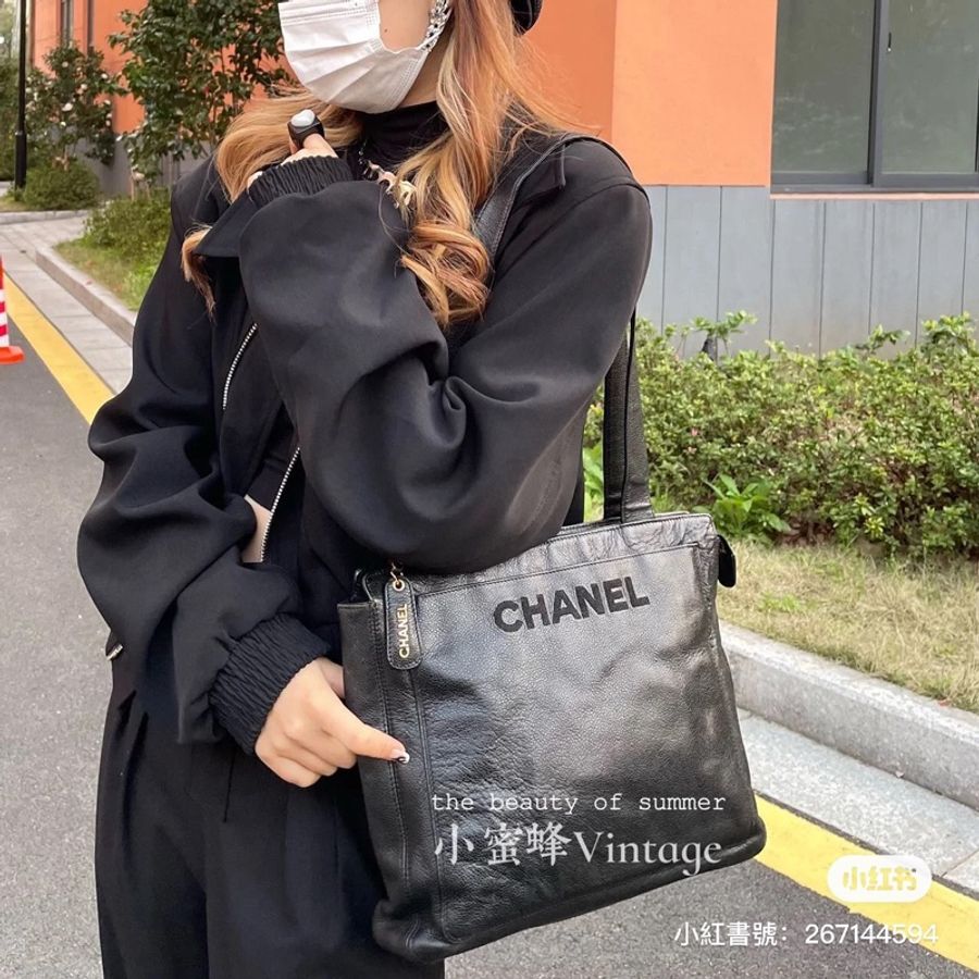 🔥全網最低大降價🔥 #Chanel #荔枝皮 刺繡 #tote #托特包 #單肩包-2