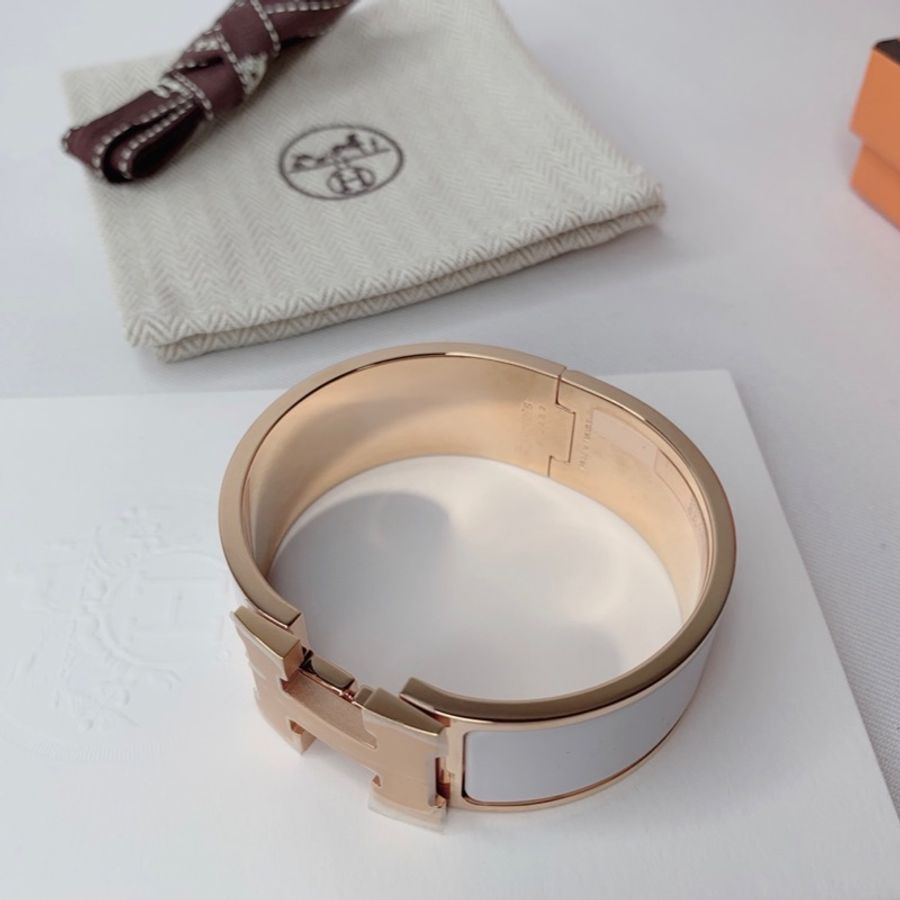 HERMES 全新Clic H琺瑯中版手環-3