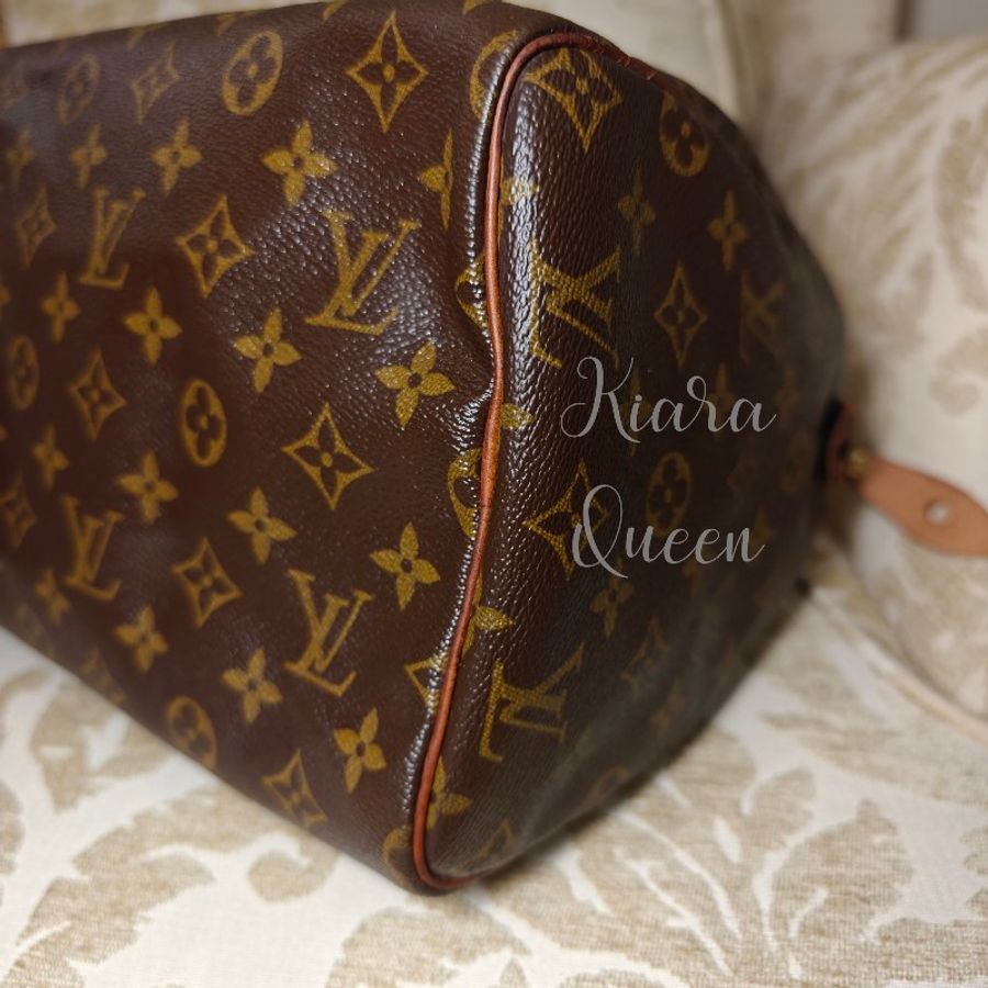 超甜價 Louis Vuitton LV Speedy 30 波士頓包 手提包 手袋 手拎 媽媽包 返工袋 斜揹包 兩用 中古 vintage-12