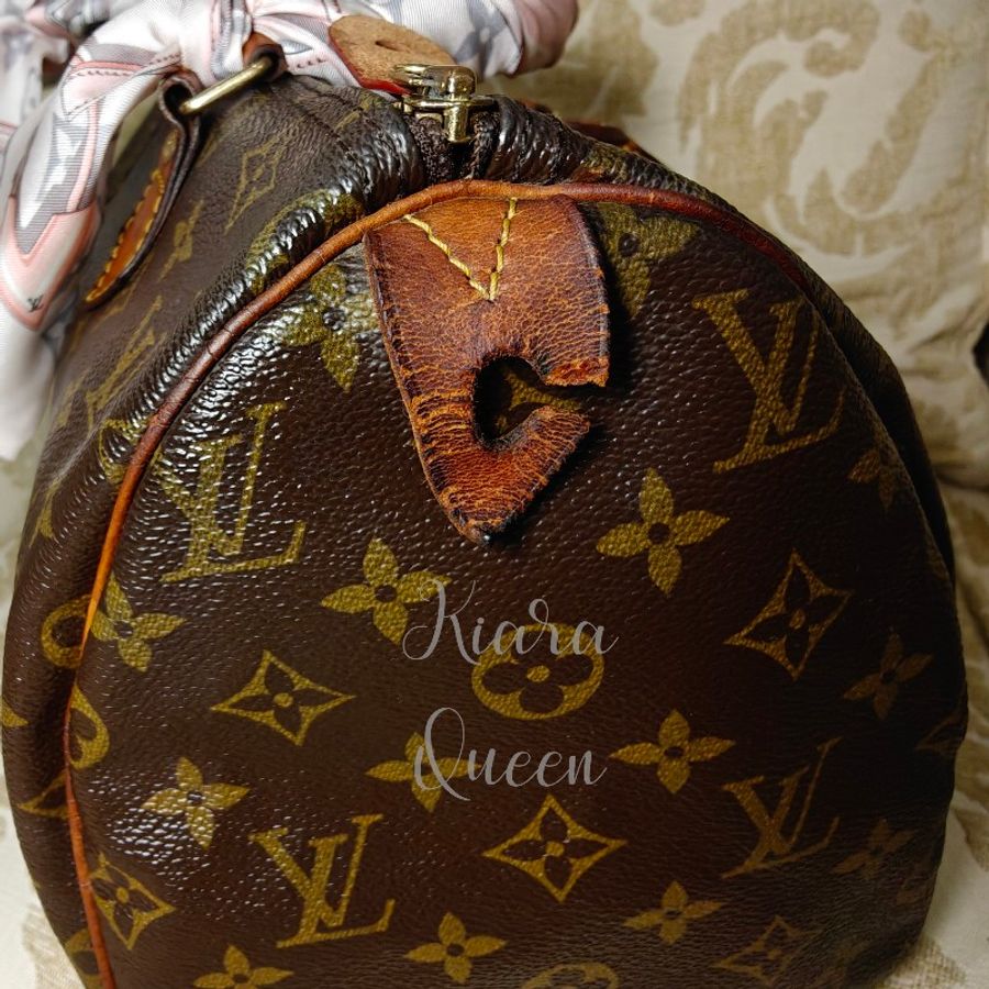 超甜價 Louis Vuitton LV Speedy 30 波士頓包 手提包 手袋 手拎 媽媽包 返工袋 斜揹包 兩用 中古 vintage-14