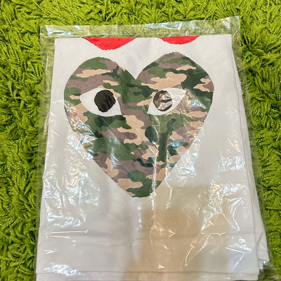 COMME DES GARCONS PLAY cdg 川久保玲 迷彩 愛心 T恤 短袖 日本製-6