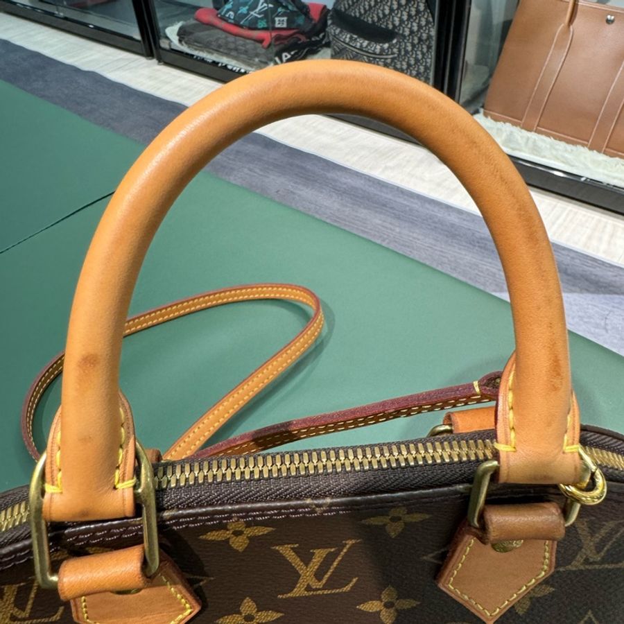 LV Alma bb 老花貝殼包 單肩斜孭手提包-4