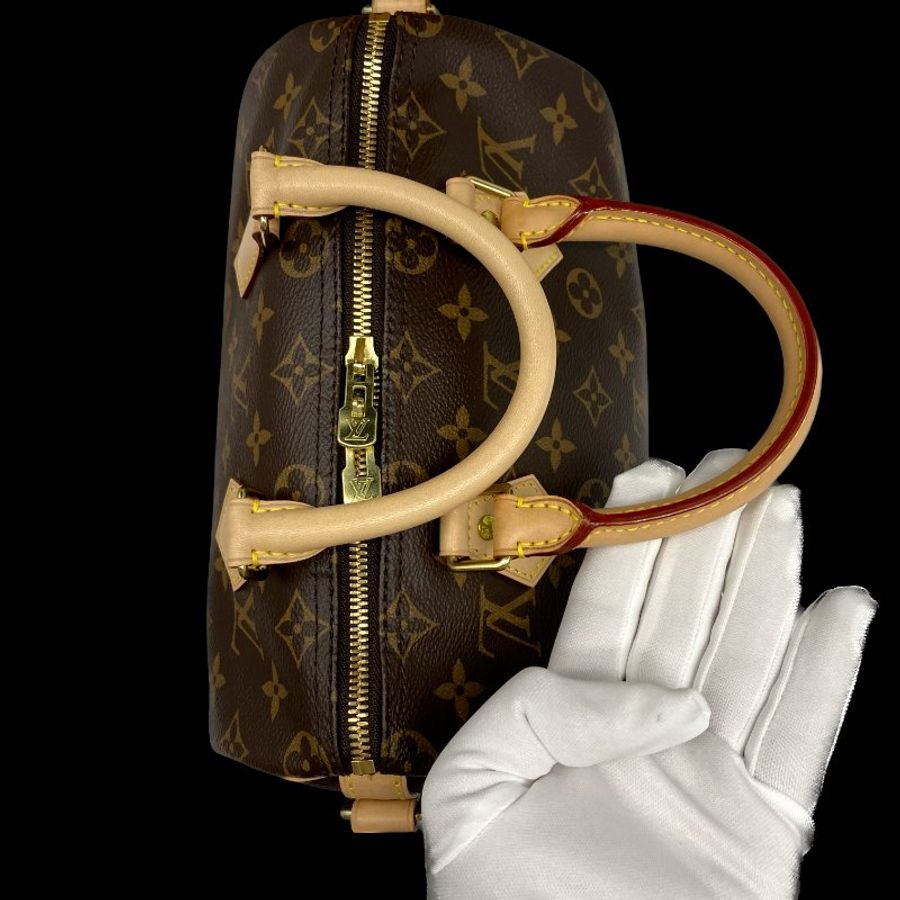 Louis Vuitton LV 新款 老花字紋 speedy 25公分二用波士頓包/手提包/斜背包-5