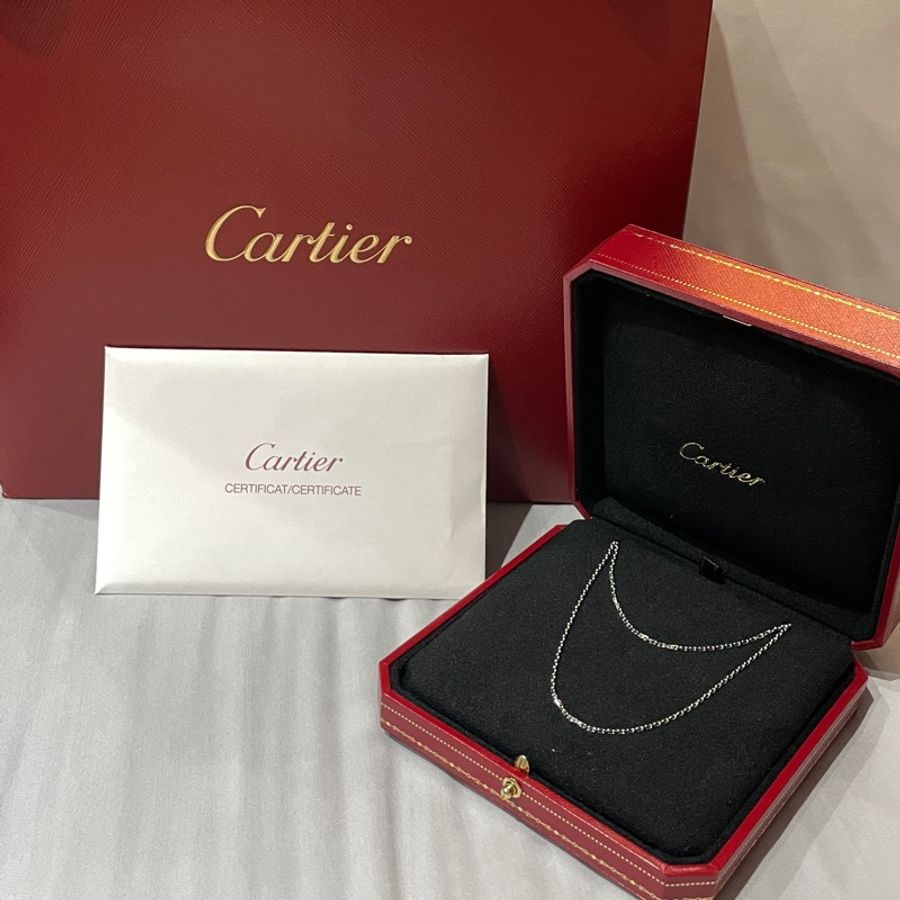 Cartier 卡地亞 18K白金項鍊(配珠寶襯鍊)-0