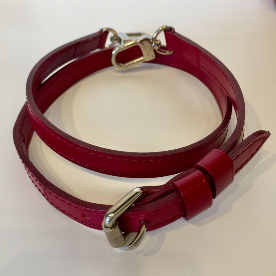 Louis Vuitton 暗紅色 EPI皮 提背二用包 /手提包 /肩背包-14