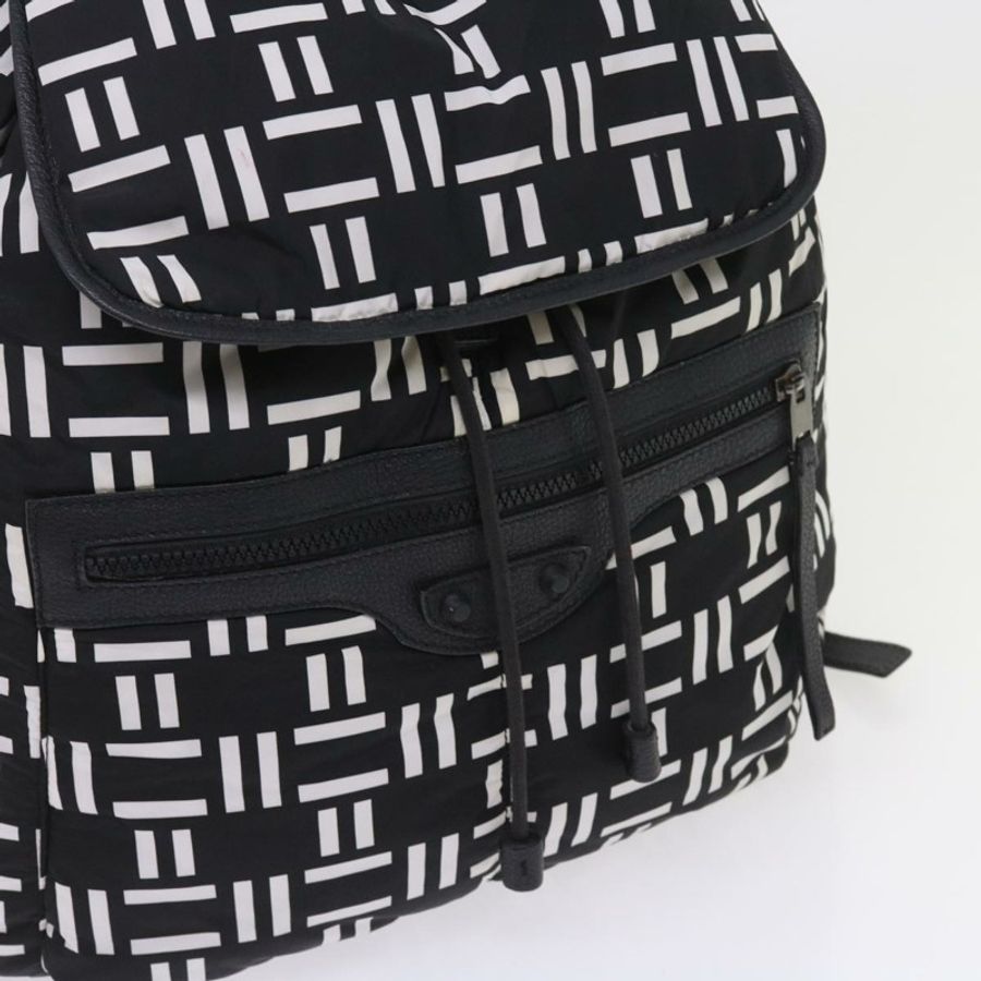 【日本直送】BALENCIAGA 旅行者雙肩包 尼龍 黑白 340139 Auth am5199-7
