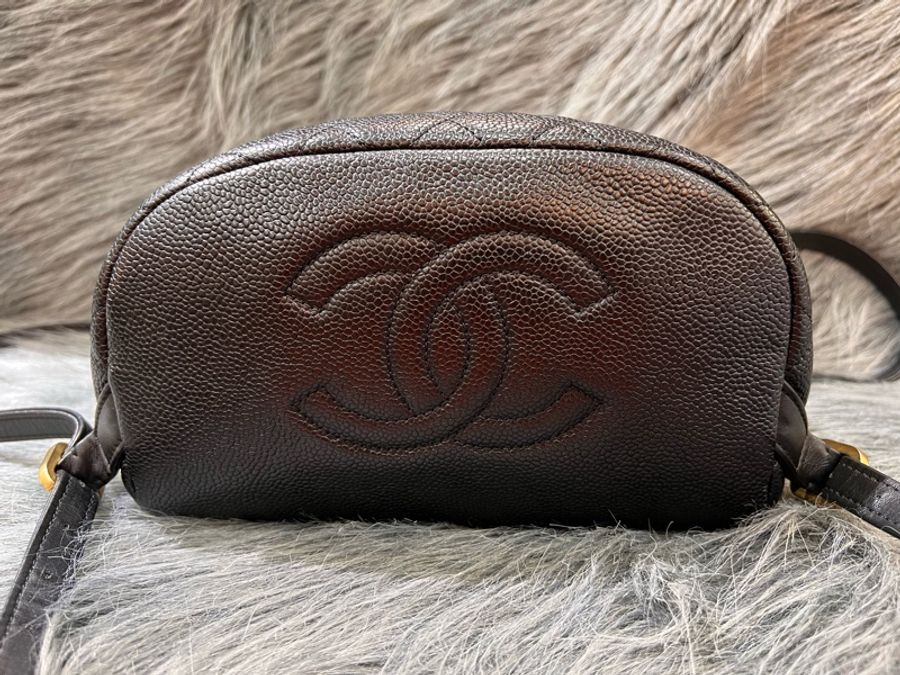 Chanel A57090 黑色 荔枝皮 金釦 coco 機場系列 後背包-4
